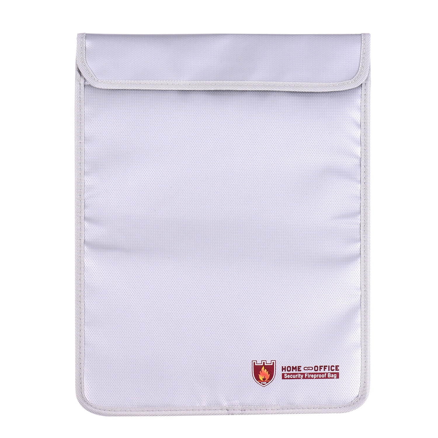 Double Zipper Fireproof Document Bag Pouch Organizer Silicone Coated Fire Water Resistant Safe Storage for Cash Documents Jewelry Passport