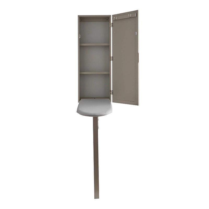 Wren Wall Mount Ironing Center Gray - Aiden Lane
