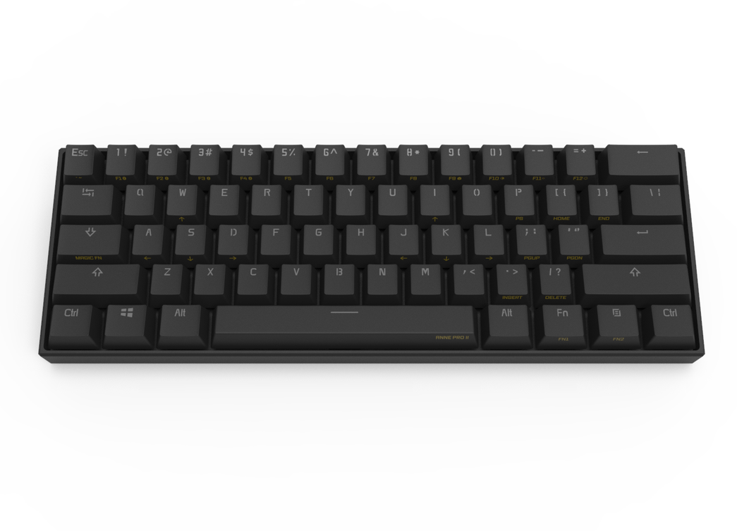 Anne Pro 2 60% Mechanical Keyboard Wired/Wireless Dual Mode Full RGB Double Shot PBT - Brown Switch