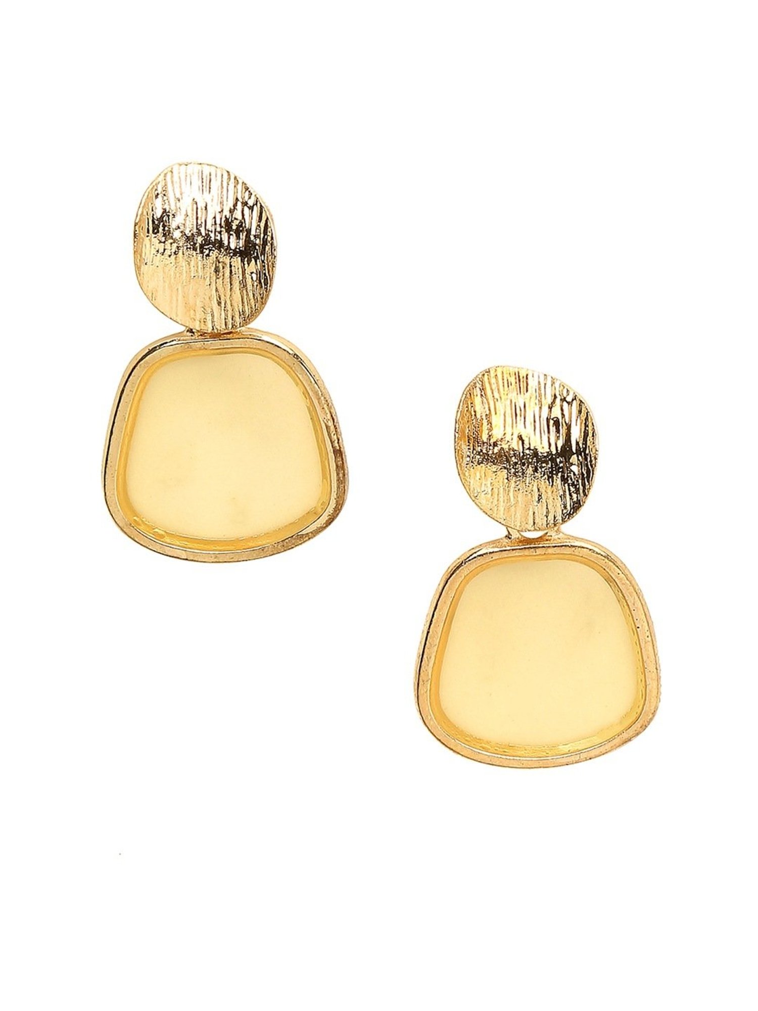 YouBella Contemporary Golden Golden Dangler Earrings for Women