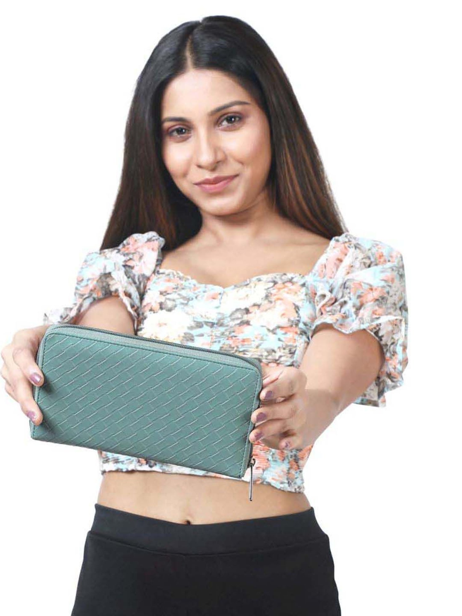 Louis Philippe Brown Casual Leather Money Clip Wallet for Men