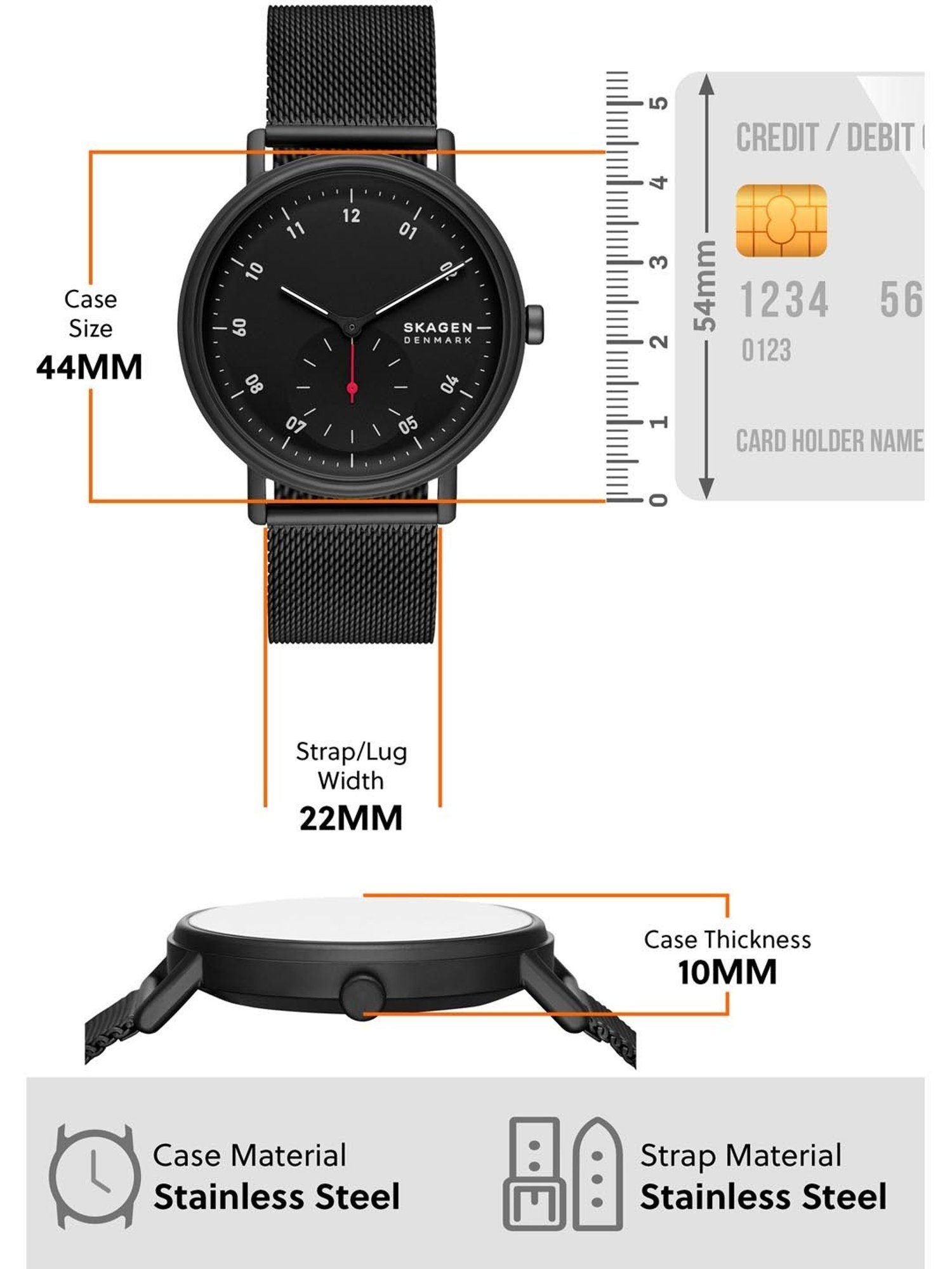 Skagen SKW6892 Kuppel Analog Watch for Men