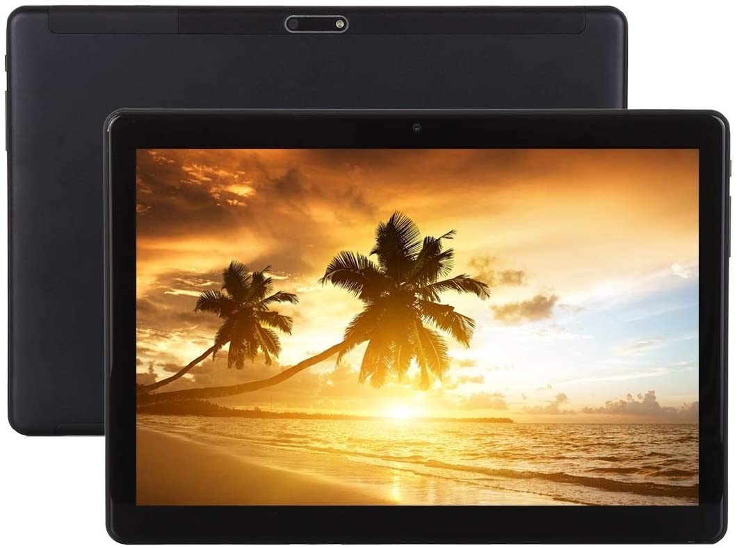10 inch Android Tablet, 8GB RAM 128GB Storage, Quad-Core Processor, 10.1 IPS HD Display, Micro HDMI, Android 9.0 Pie, 3G WiFi(Black )