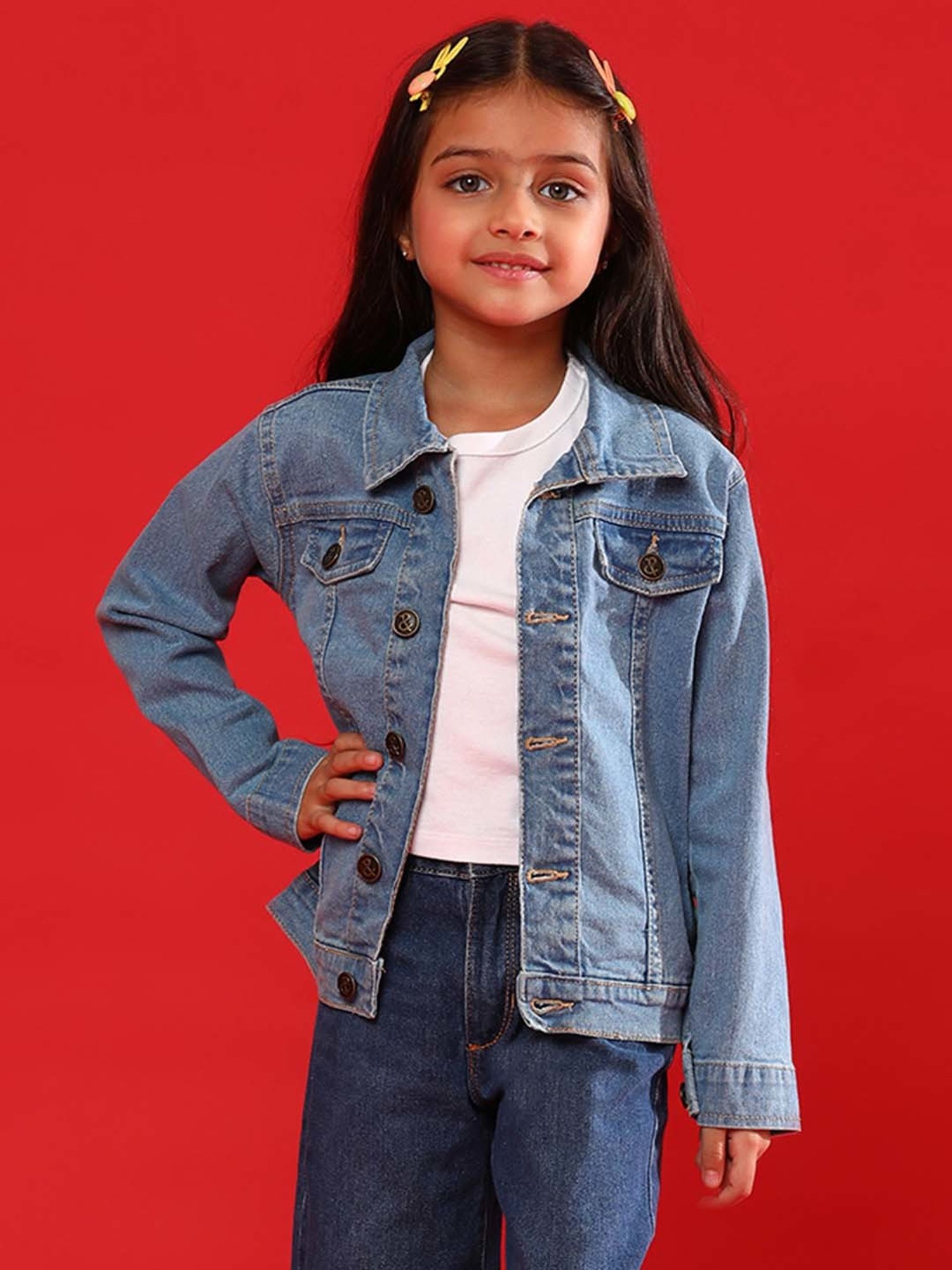 Tales & Stories Kids Blue Regular Fit Full Sleeves Jacket