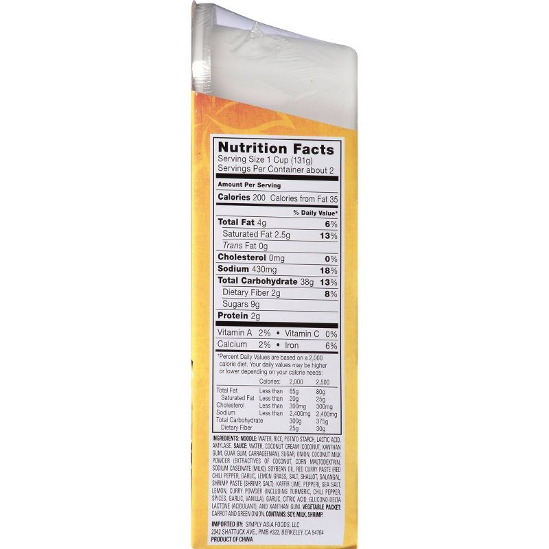 Simply Asia Curry Noodle Bowl 9.24oz