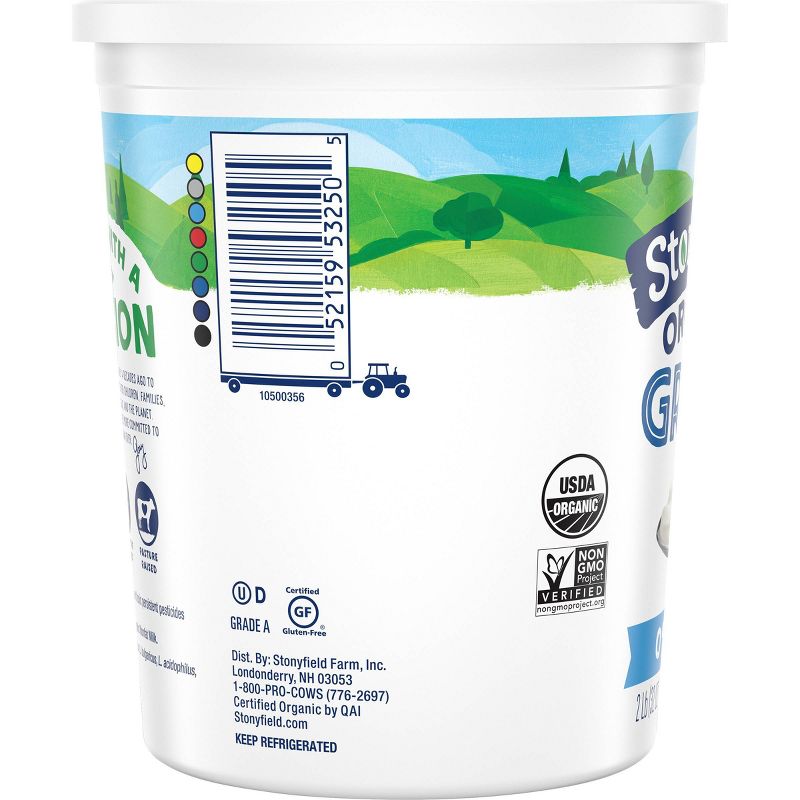 Stonyfield Organic Fat Free Plain Greek Yogurt - 32oz