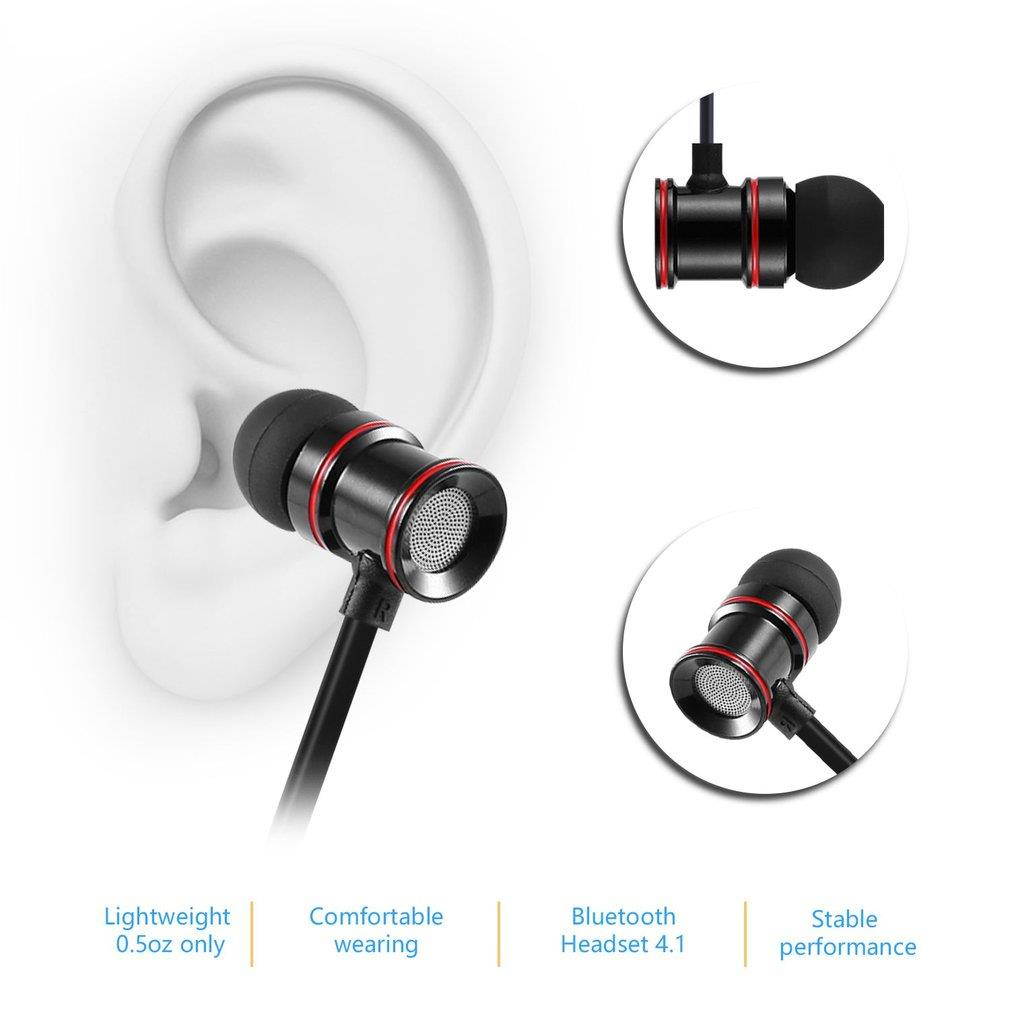 Bluetooth Smart Sports Stereo Earphones Magnetic Headphones In Ear Headset Voice Control Noise Reduction with Microphone