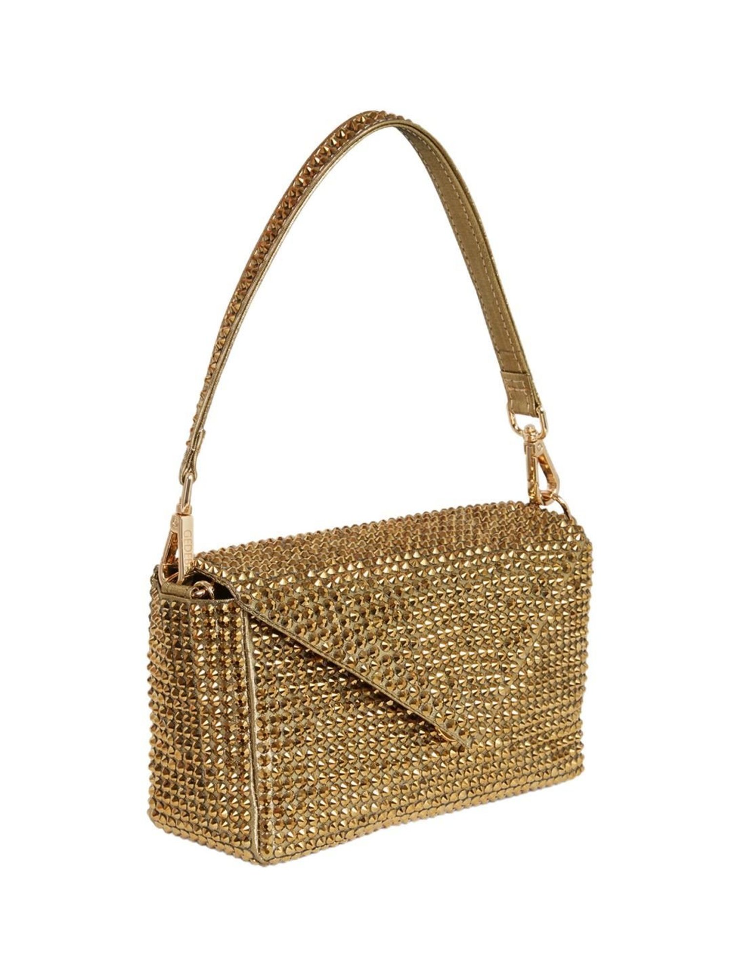 Gedebe Gold My Love Studded Medium Shoulder Bag