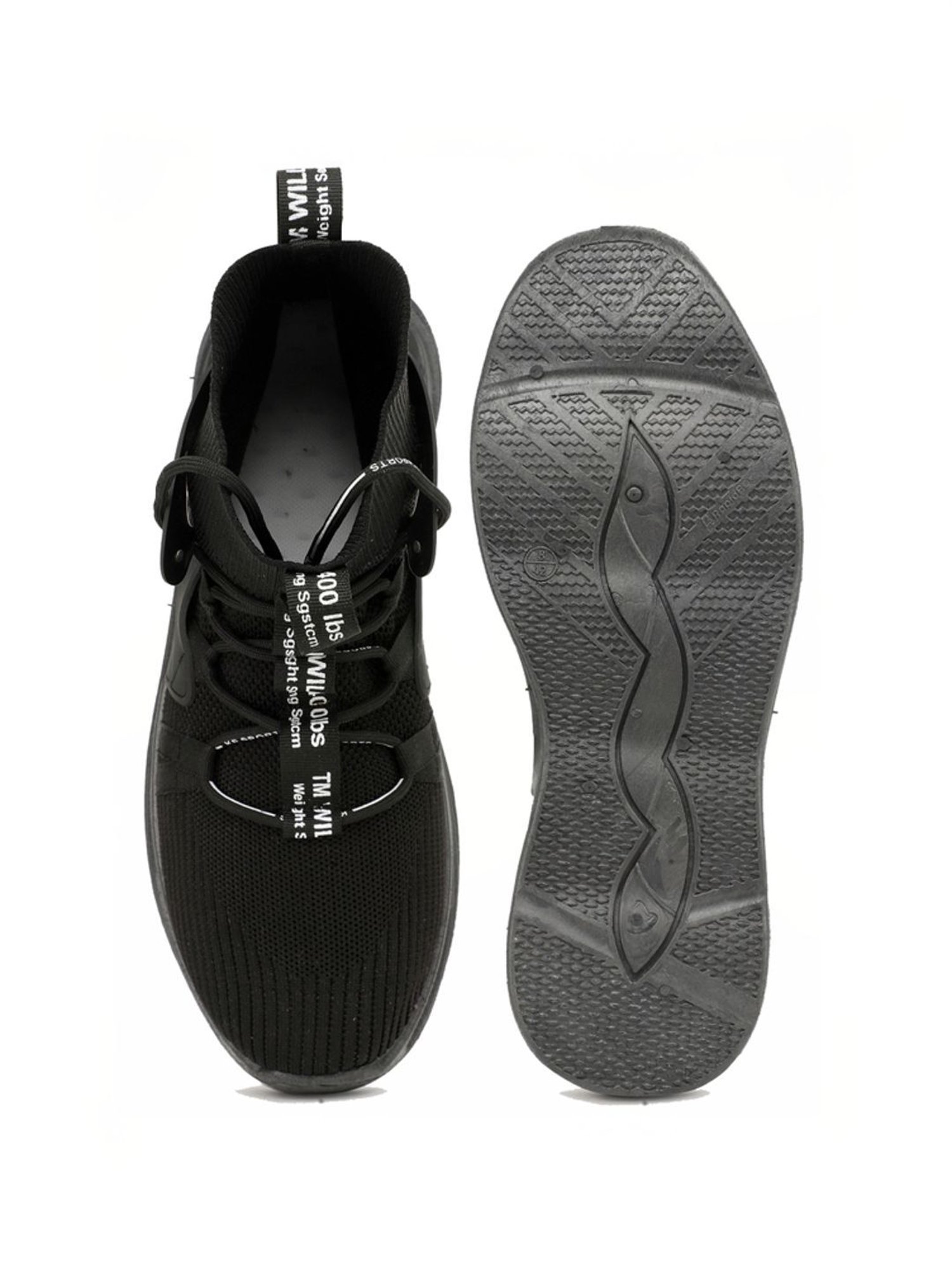 Rapid Box Men's Black Running Shoes