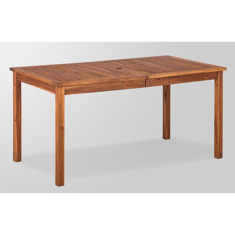 3pc Acacia Wood X Design Outdoor Patio Dining Set - Brown - Saracina Home