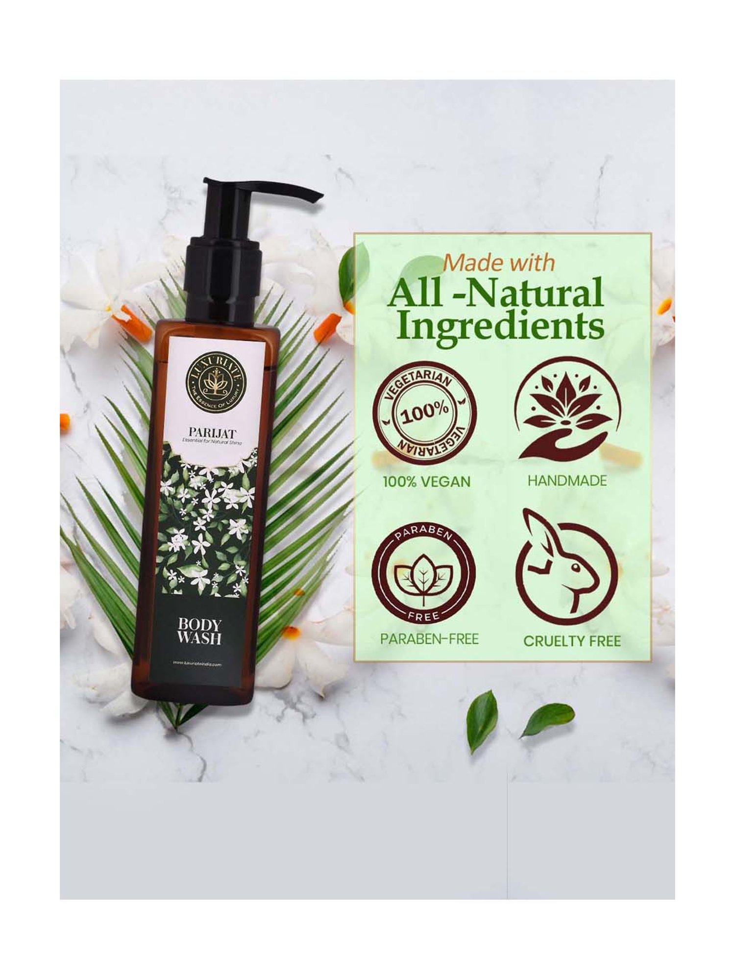 Luxuriate Parijat Body Wash Shower Liquid - 200 ml