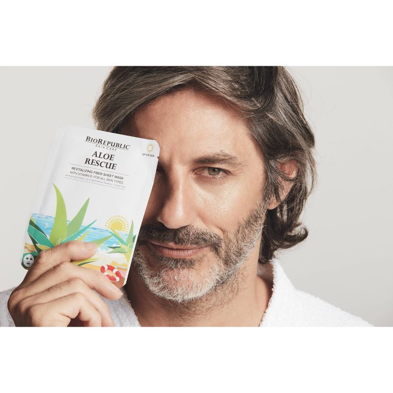 BioRepublic Skincare Revitalizing Fiber Face Mask Sheets - Aloe & Vitamin E - 3ct