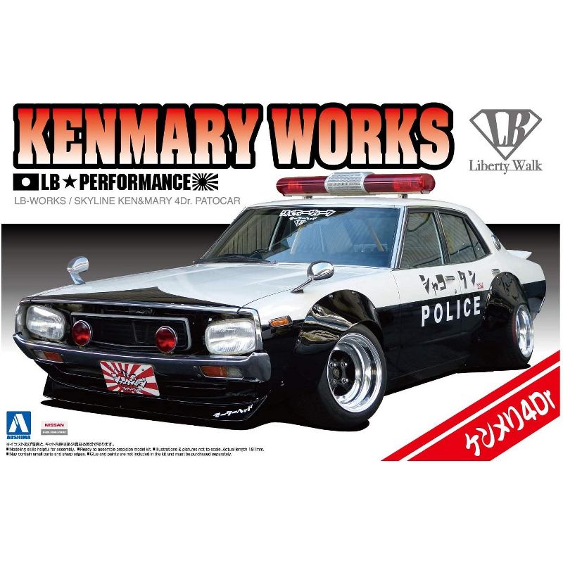 Aoshima 1/24 LB Works Kenmary 4 Door Patrol Car Plastic Model Kit