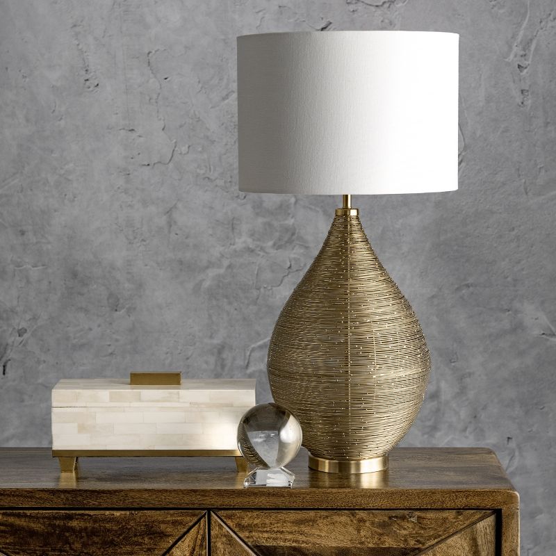 nuLOOM Barlow 26" Wire Table Lamp Lighting - Gold 26" H x 13" W x 13" D