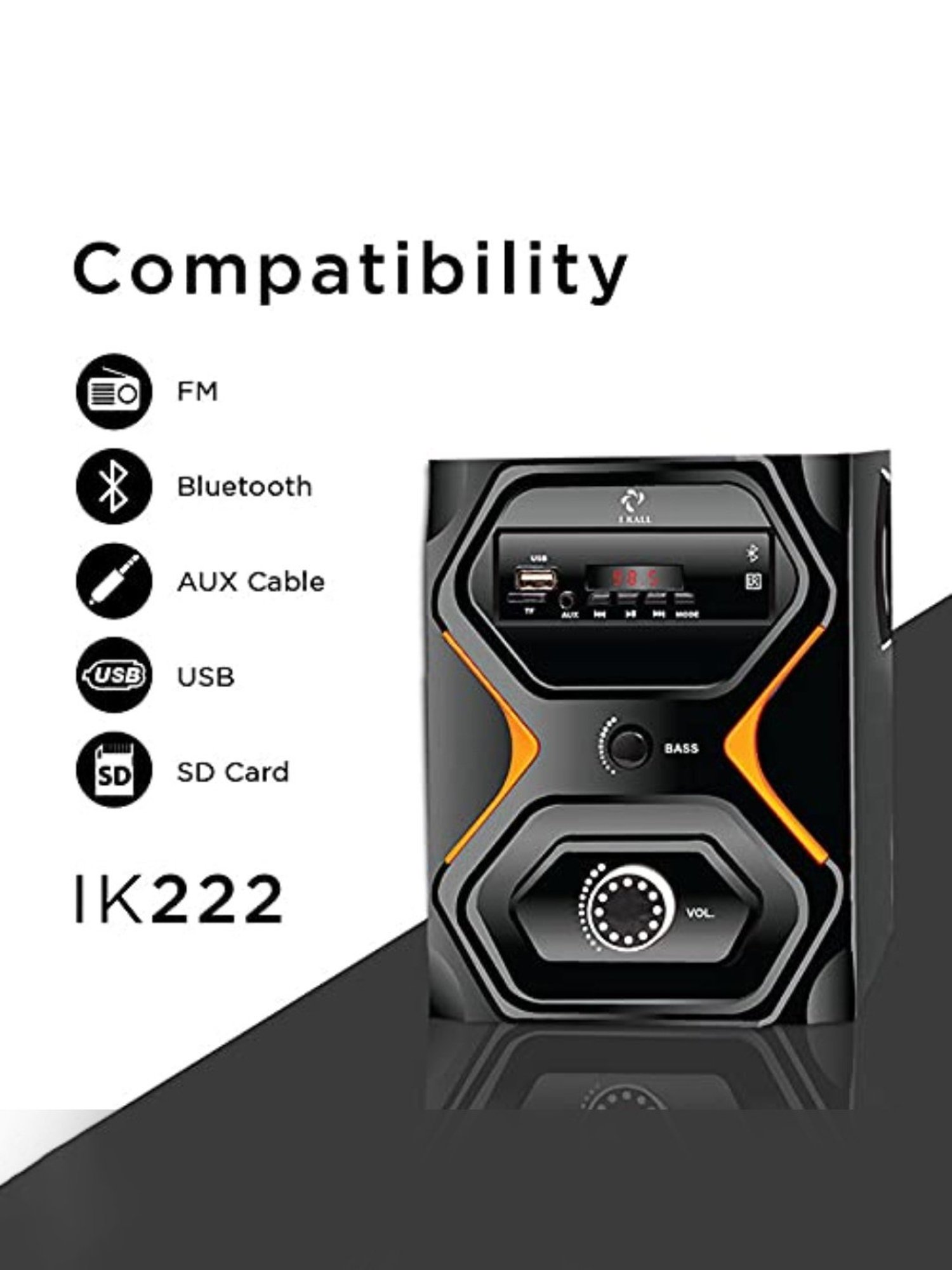 I Kall IK-444 5.1 Channel Home Theatre (Black)