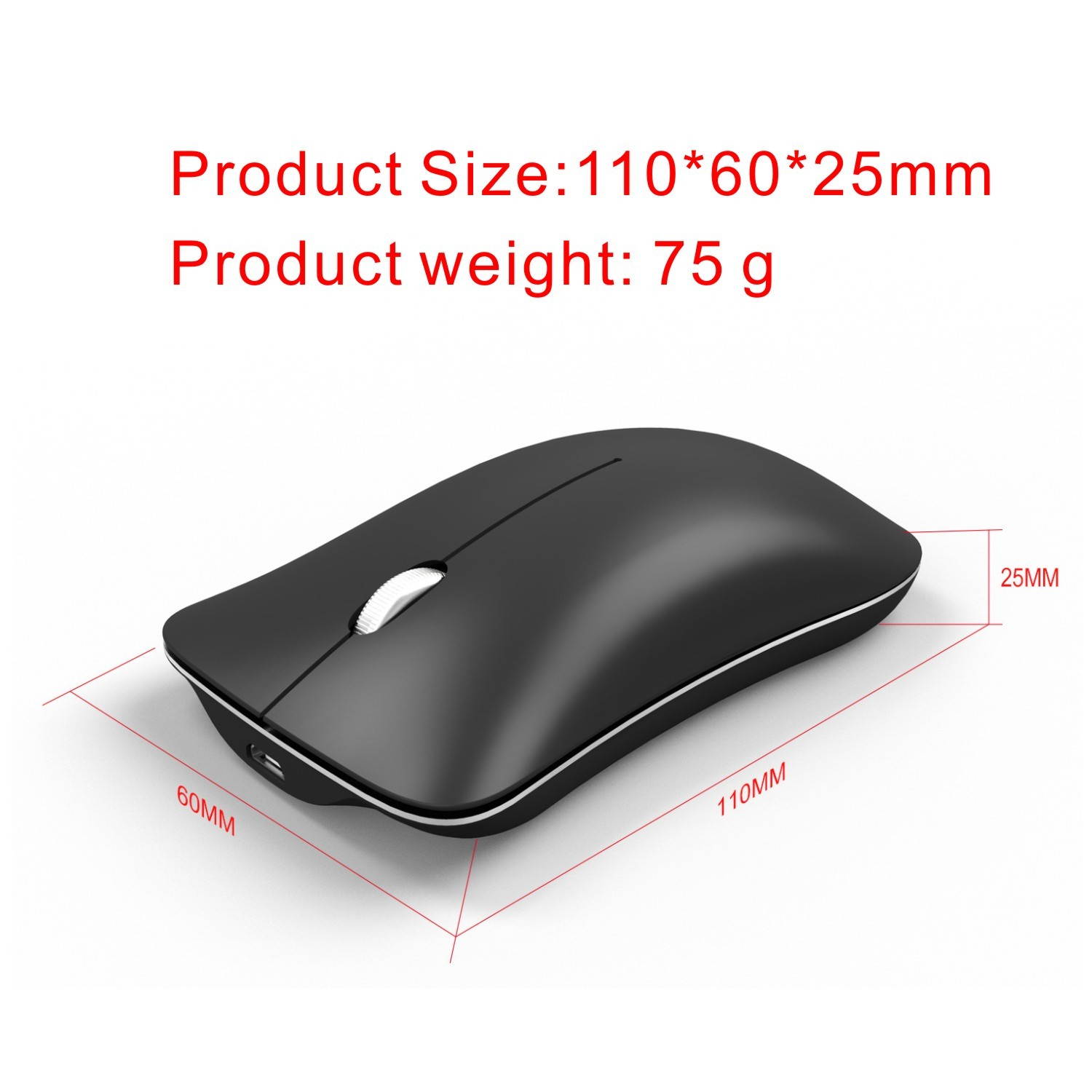 HXSJ T23 Wireless Mouse Ergonomic Rechargeable Bluetooth Mouse Magic Mute Ultra Slim USB 2.4G Optical Silent Mause for PC Xiaomi Macbook (Pink)