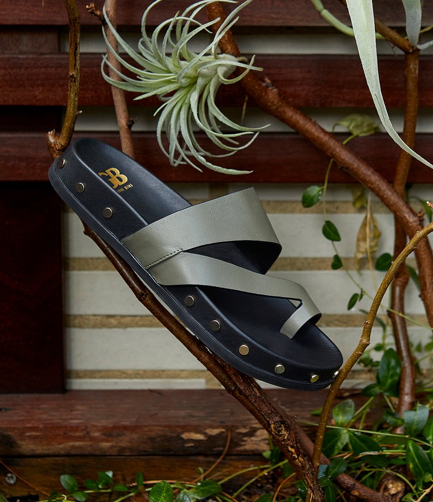 GB En-Core Leather Studded Slides
