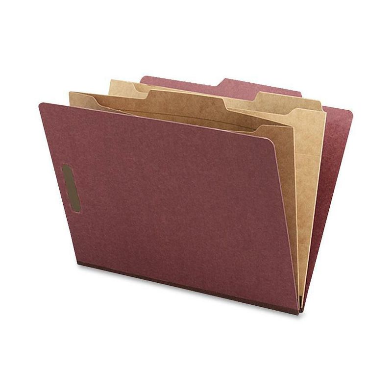 Nature Saver Classification Folder Two-Pocket 2/5 Cut Letter 10/BX Red 95012