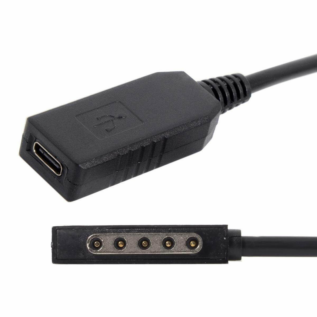 DC 12V USB Type-C USB-C Female to Surface Pro1 Pro2 Charge Cable Adapter 0.3m