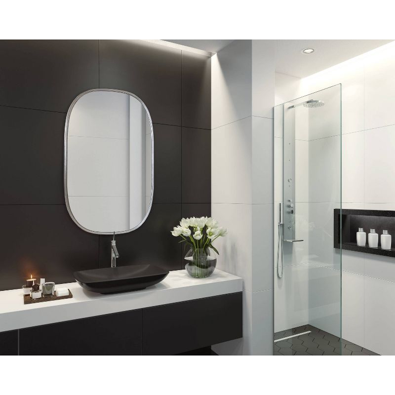 24" x 36" Caskill Irregular Wall Mirror Silver - Kate & Laurel All Things Decor