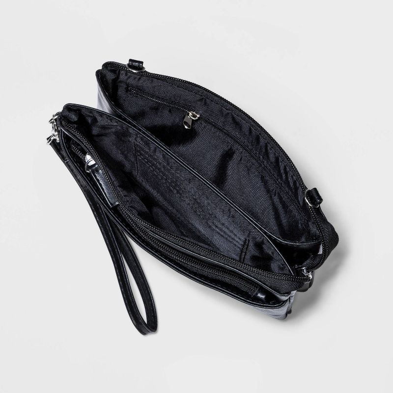 Stella & Max Zip Closure Crossbody Bag - Black