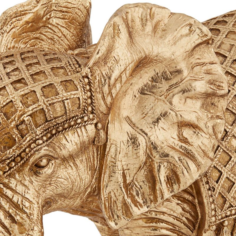 Kensington Hill Walking Elephant 12 3/4" High Gold Sculpture