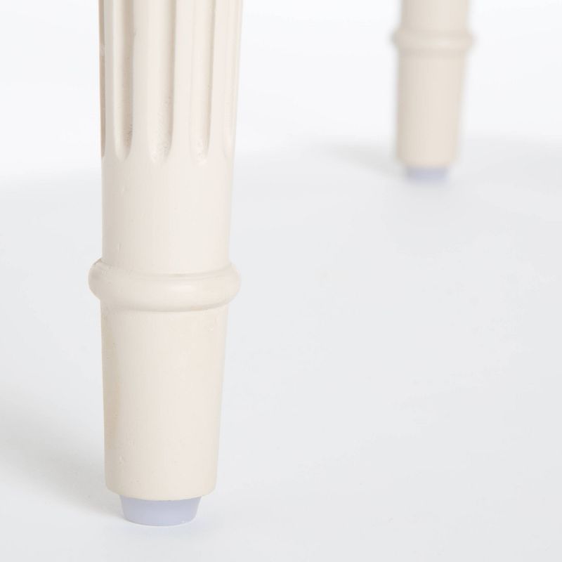 Amos Side Table with Drawer Cream/Gray - ClickDecor