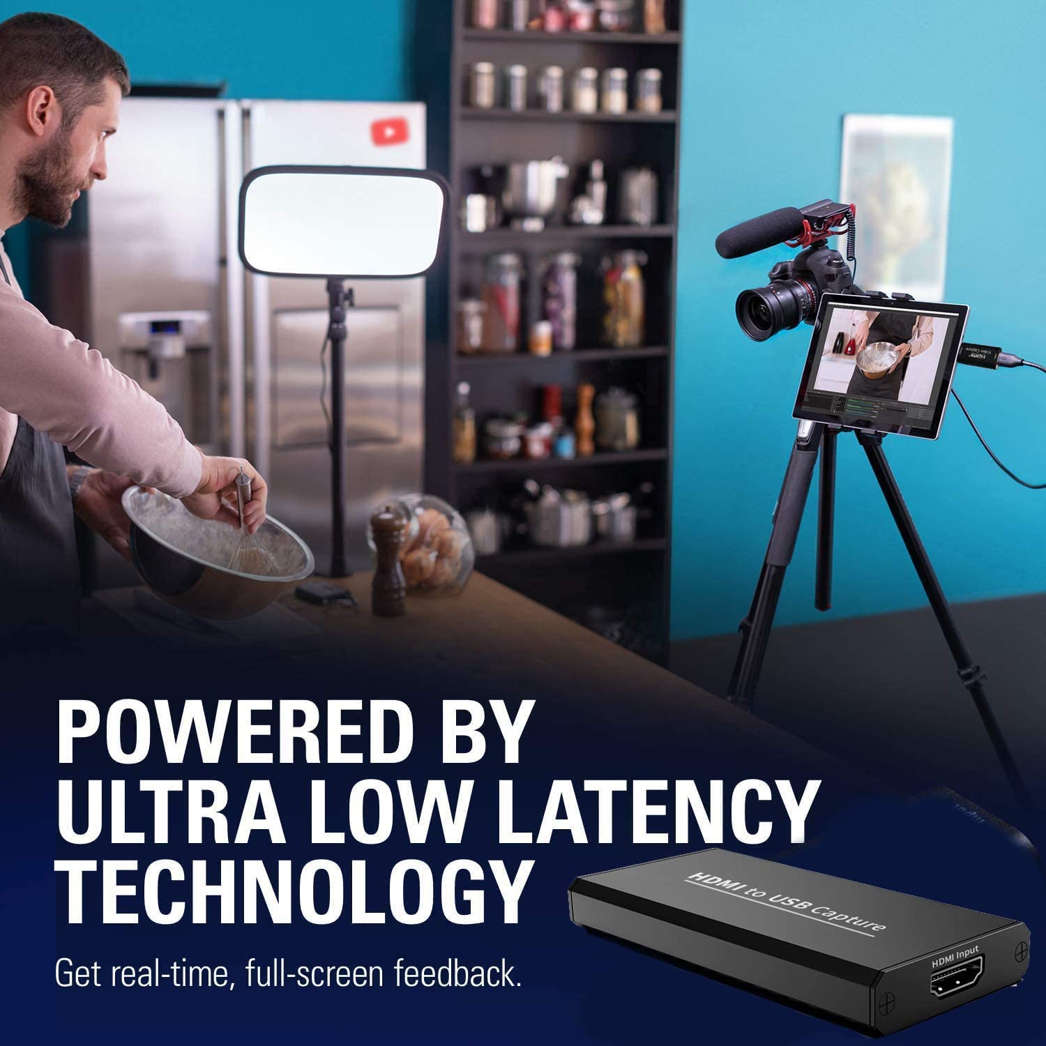 4K Video Capture Card HD 1080P Broadcast Live, Game Capture Cards HDMI to USB , Record via DSLR, Camcorder, Camera, PS4, Xbox one, Wii U, Nintendo Switch, Compact HDMI Capture Device