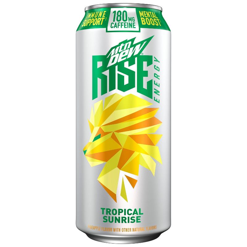 Mountain Dew Rise Tropical Sunrise Energy Drink - 16 fl oz Can
