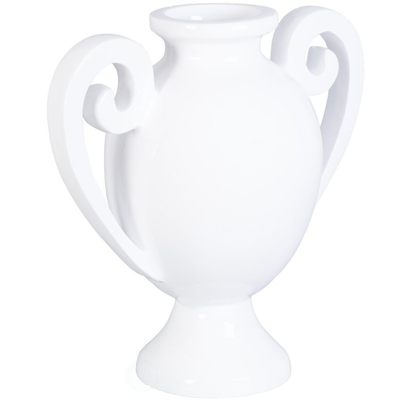 Uniquewise White Fiberglass Amphora Style Modern Centerpiece Vase