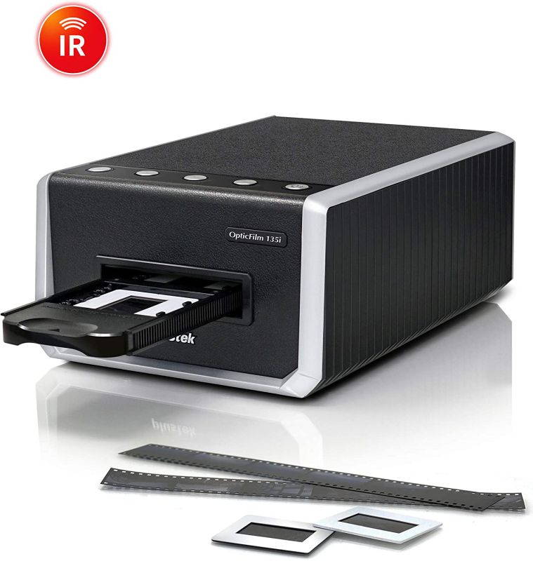Plustek OpticFilm 135i - Automatic Film & Slide Scanner, Batch converts 35mm Slides & Film Negatives, Support 3rd Party Editing Software Export, Support Win & Mac