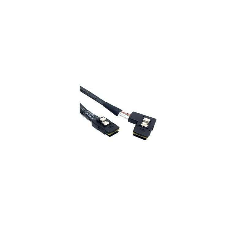 Ultra Slim Flat Left Angled 90 Degree Mini SAS 36pin SFF-8087 to 8087 Data Raid Cable 80cm