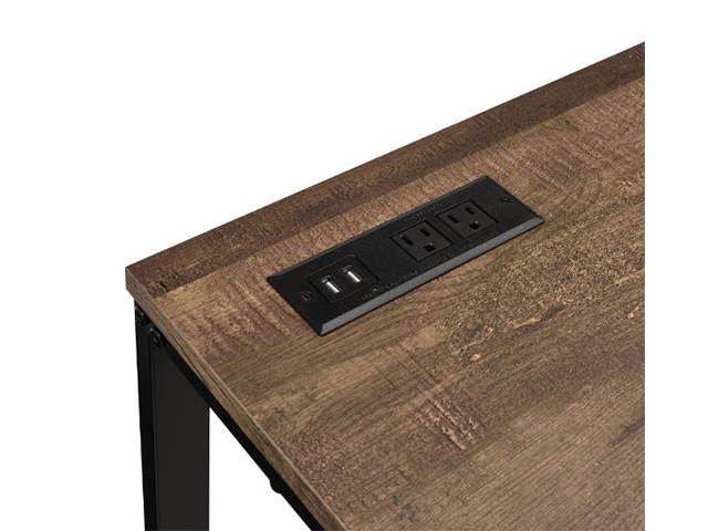 Computer Desk, 47 inch Student Desk Folding, Writing Desk for Home Office, Built-in USB Port Gaming Desk Wood Small Office Table for Teen Working & Crafting, Black,GT125