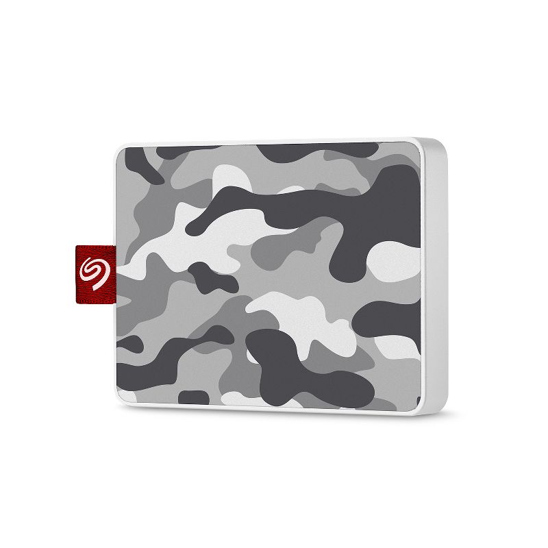 Seagate One Touch SSD 500GB External Solid State Drive Portable USB 3.0 Camo Gray & White (STJE500404)