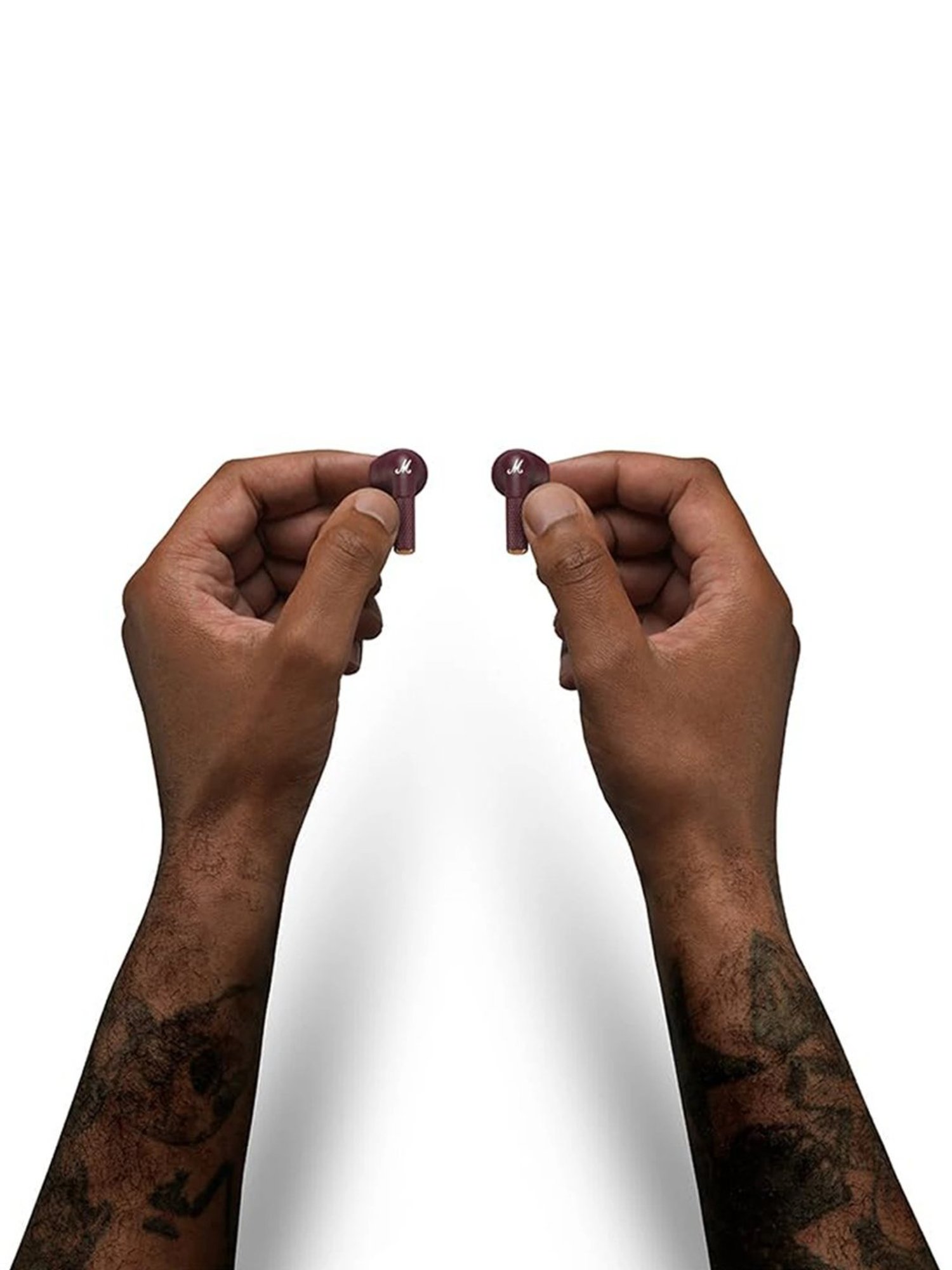 Marshall Minor III Bluetooth in-Ear Earbuds with 25 Hrs Playtime (Burgundy, True Wireless)