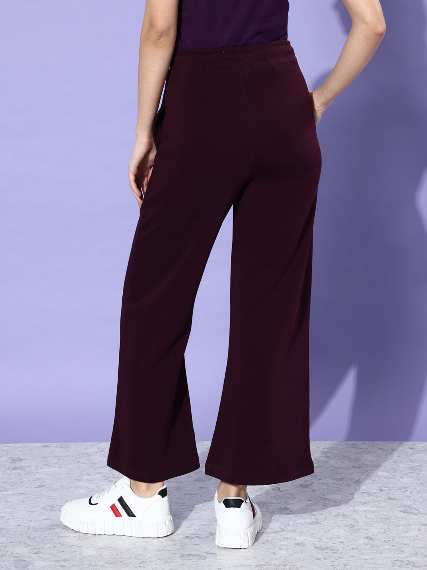 Dillinger Wine Fleece Regular Fit High Rise Trackpants