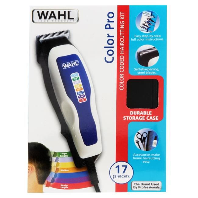 WAHL 9155 700  9155 700 WHITE HAIRCUTTING KIT 17PC COLOR CODED BLADES