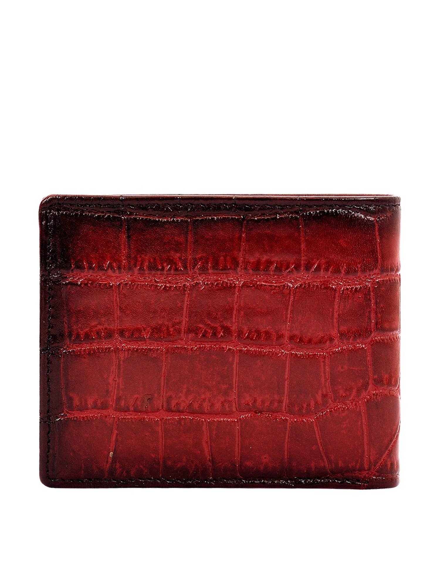 Eske Kev Maroon Casual Leather Bi-Fold Wallet for Men