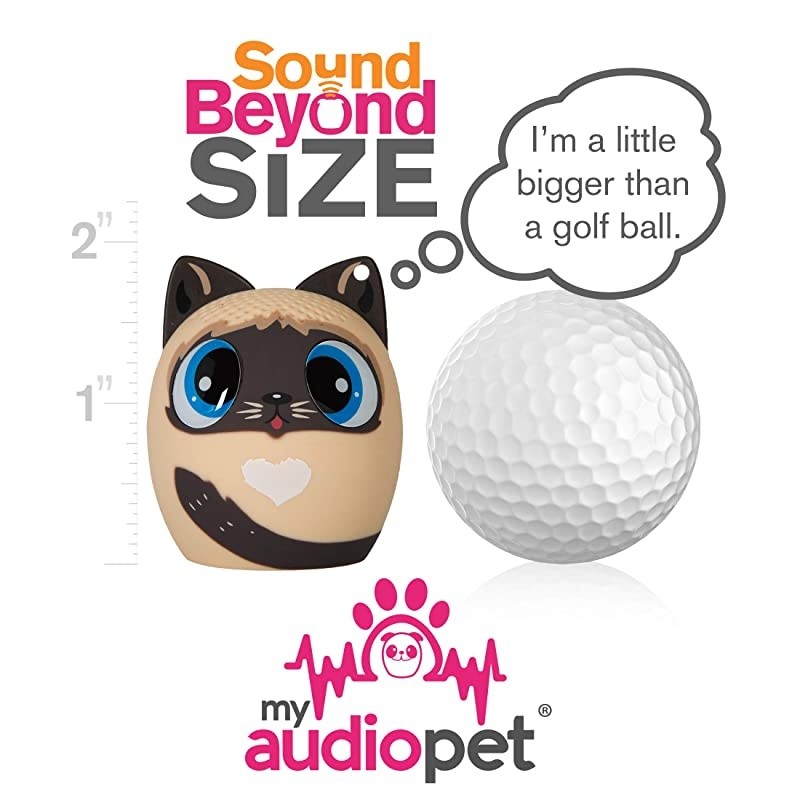 Mini Bluetooth Animal Wireless Speaker for Kids of All Ages True Wireless Stereo Pair with Another TWS Pet for Powerful Rich RoomFilling Sound Purrfect PitchCat