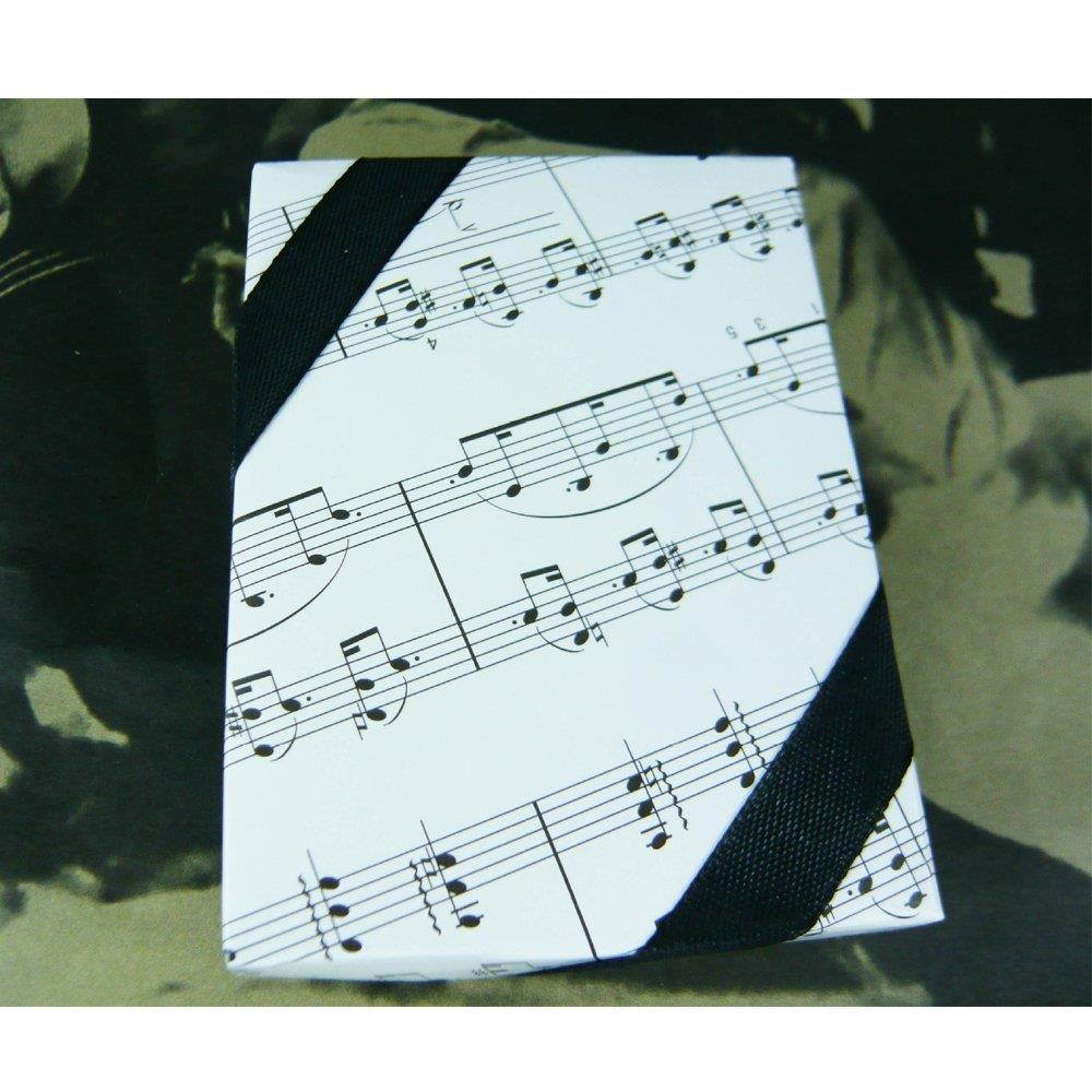 Pack of 10 Hollow Musical Notes Bookmarks Metal With Mini Greeting Cards Tassels Pendant Gifts Wedding Favors by Fascola