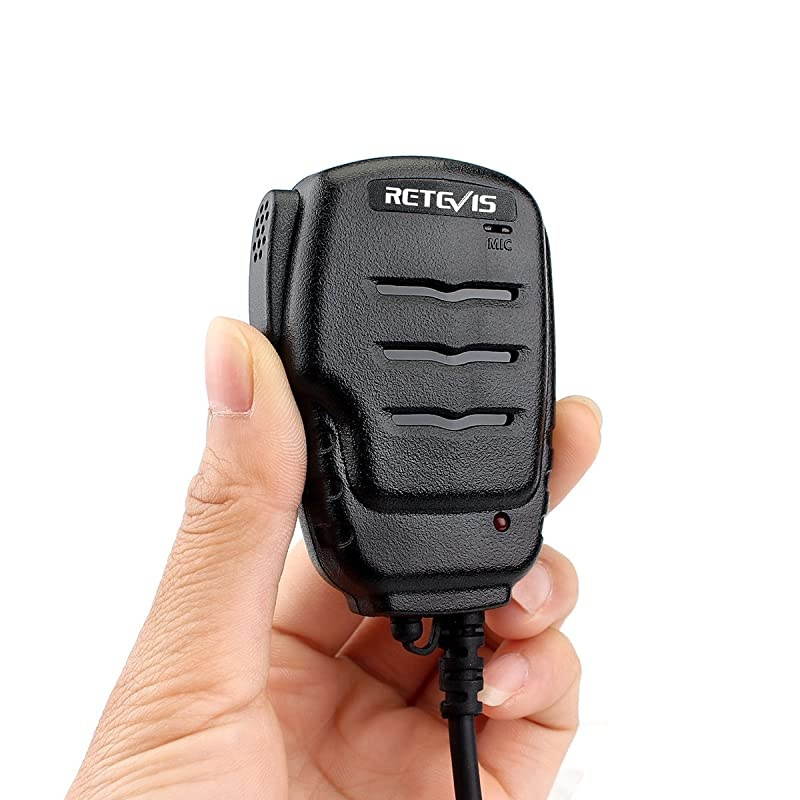 H777 Walkie Talkies Mic 2 Pin Shoulder Speaker Mic for  RT15 RT21 RT22 RT5R Arcshell AR5 Baofeng UV5R BF888S 2 Way Radios 1 Pack