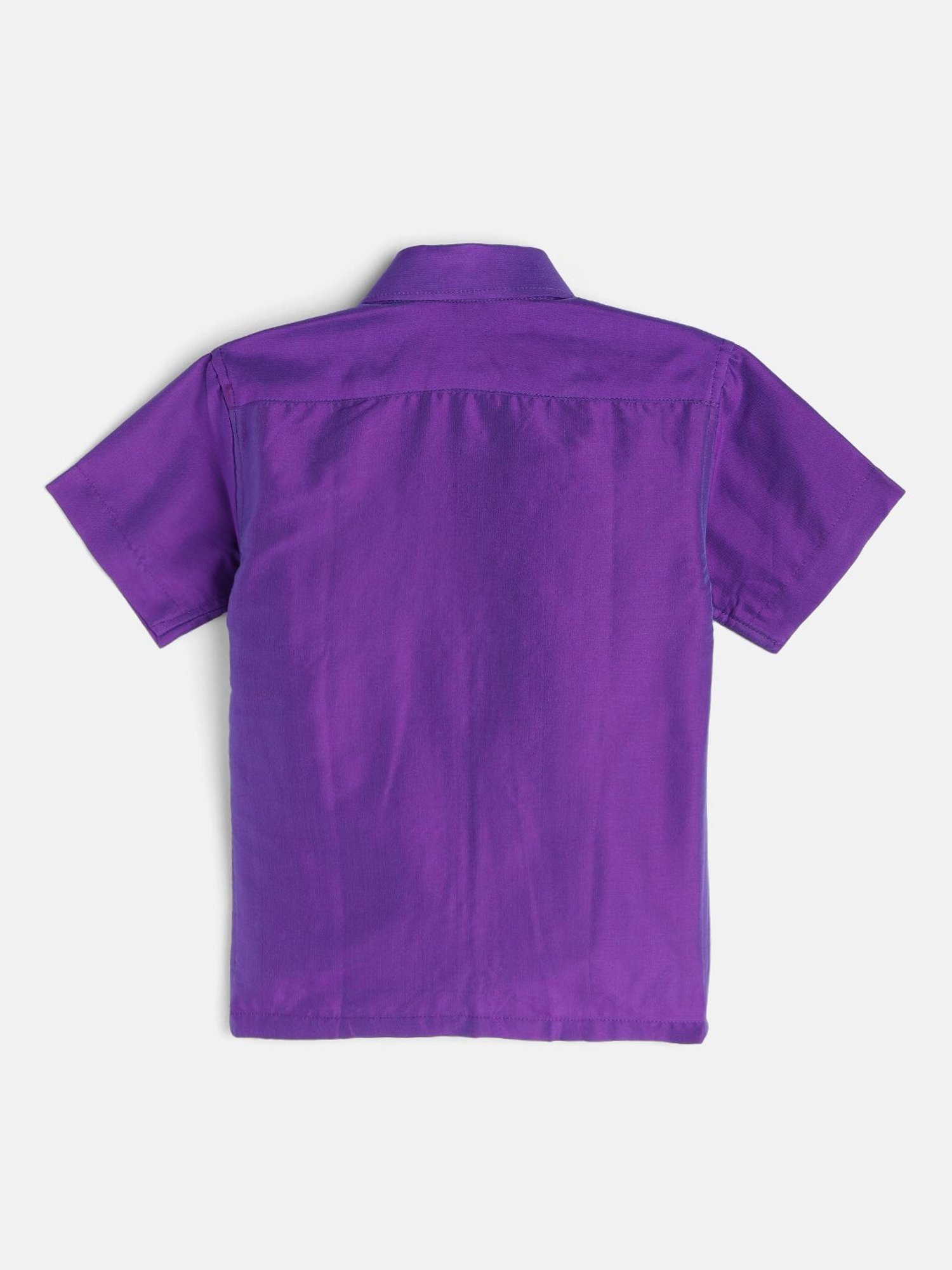 THANGAMAGAN Kids Lavender & Cream Solid  Shirt,  Dhoti,  Towel With  Freebies Set