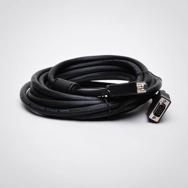 SVGA VGAF-15MF-BLK 15 ft. Male to Female Cable - Double Shielded with Dual Ferrites