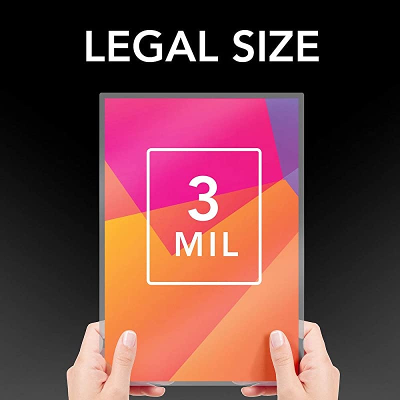 GBC Laminating Sheets Thermal Laminating Pouches Legal Size 3 Mil HeatSeal UltraClear 100 Pack 3745011