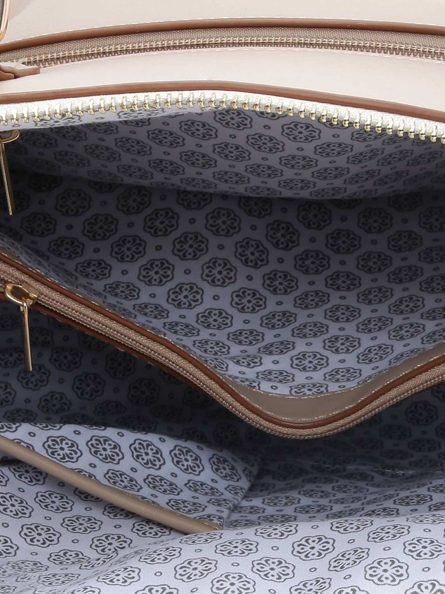 Code by Lifestyle Beige Solid Shoulder Handbag