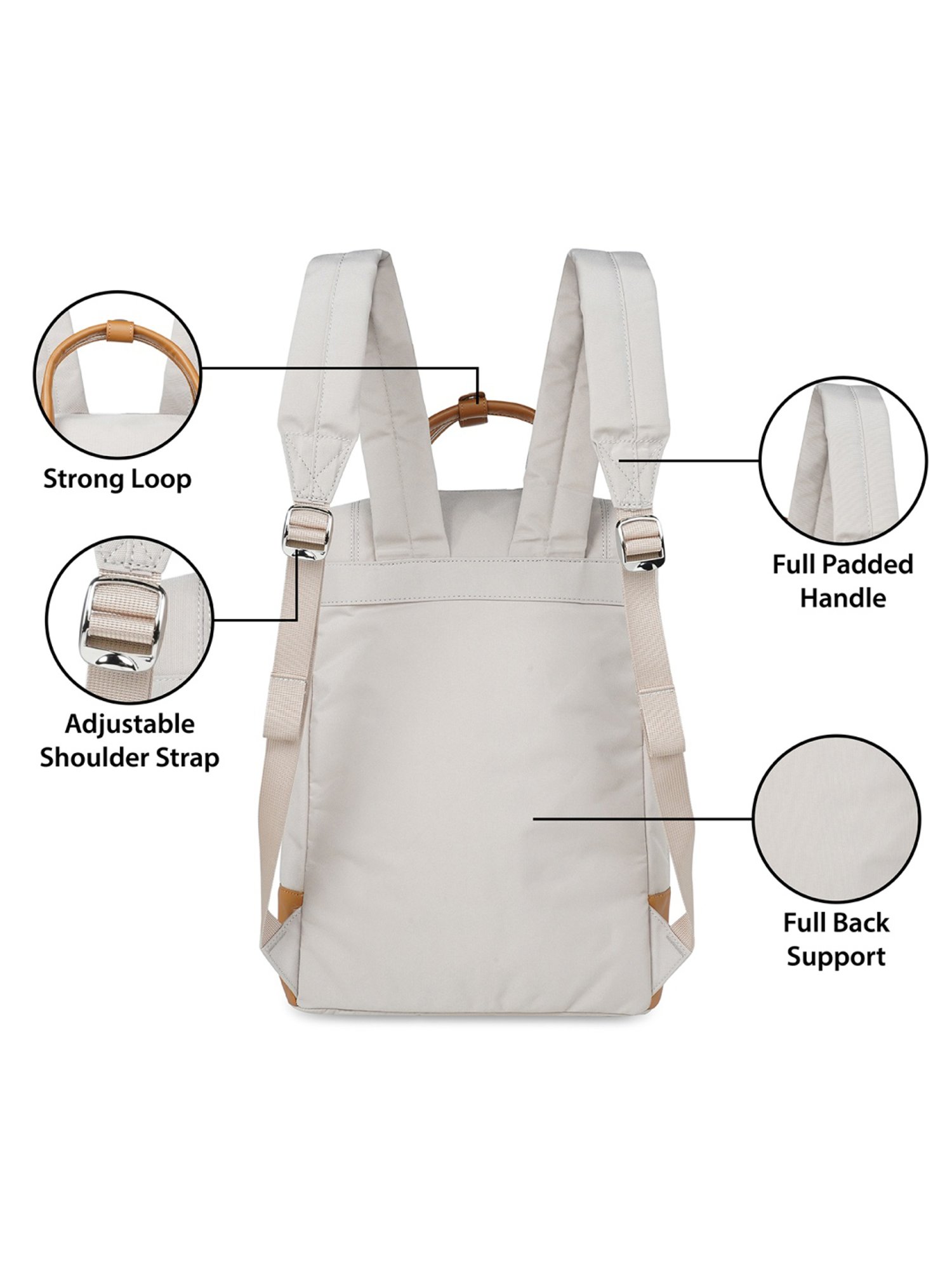 Frequent Traveller Dapper Beige Small Laptop Backpack