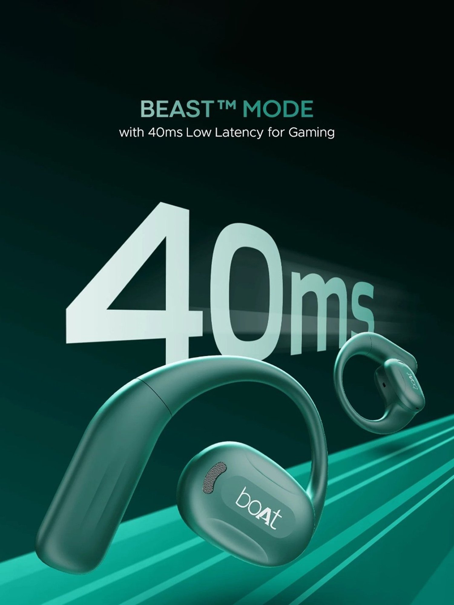 Boat Airdopes ProGear In Ear Bluetooth Earbuds with with 100 Hours Playback (Green)