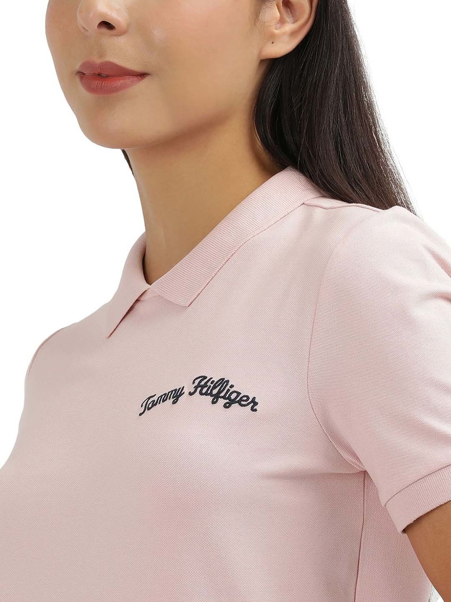 Tommy Hilfiger Pink Logo Regular Fit Polo T-Shirt