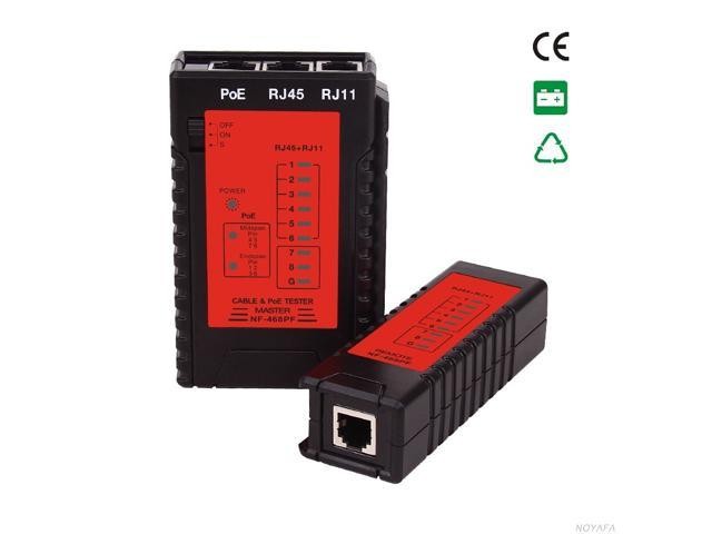 NF-468PF Network Cable Tester RJ45 RJ11 PoE Switch Tester for Ethernet LAN C7O5