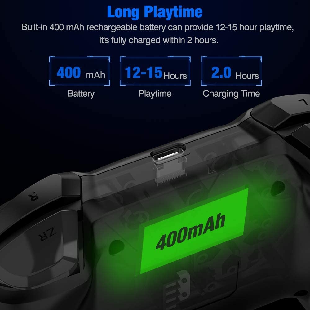 BEBONCOOL Controller for Switch, Wireless Pro Controller Switch Remote Controller Gamepad with Adjustable Turbo Dual Shock Gyro Axis,Replacement for Nintendo Switch Controller